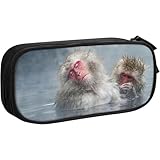 ペンケース ゴリラ チンパンジー 温泉 猿 アニメ 大容量 二層 筆箱 多機能 人気 ペン立て 男の子 女の子 文具ケース 子供 シンプル ツールペンケース 高校生 大学生 社会人用 中小学生 おしゃれ 文具バッグ プレゼント Blue