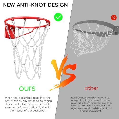 Image of Basketball Net Heavy Duty Replacement,Carbon Steel Chain Basketball net