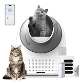 Arenero Autolimpiante CATLINK Pro-X con App y Contenedor de Residuos de 13L para Gatos Grandes, 4 Modos de Limpieza, Control de Olores 4X (Ozono+UV+Carbón Activado+Gel Desodorante)