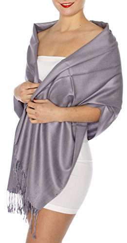 Pashmina Scarfs for Women Large Cashmerefeel Reversible Shawl Wraps | Soft Wedding Scarf, 68 Purple