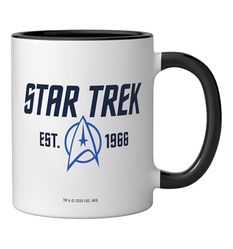 Taza de cerámica oficial Star Trek 11 onzas negro/blanco miniatura 2