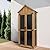 Outdoor Storage Cabinet Waterproof, Outdoor Storage Shed with Shelves, Wood & Metal Patio Backyard Garden Storage Cabinet Tool Organizer for Outside