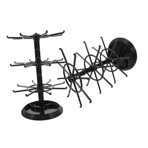 DECHOUS 2pcs Rotating Keychain Display Stand Jewelry Organizer for Necklace Bracelet Storage Compact Rotatable Ring Holder for Home Retail Use Stylish and Functional Design