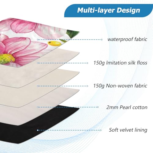 Funda para portátil 13-14 pulgadas con diseño Cosmos Flowers miniatura 4