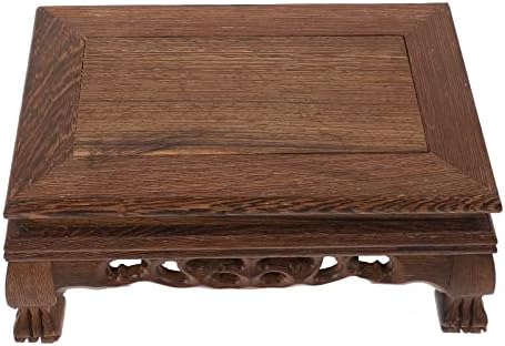 STOBOK Chinese Rosewood Display Stand Oriental Furniture Wooden Base Teapot Base Bonsai Vase Display Stand