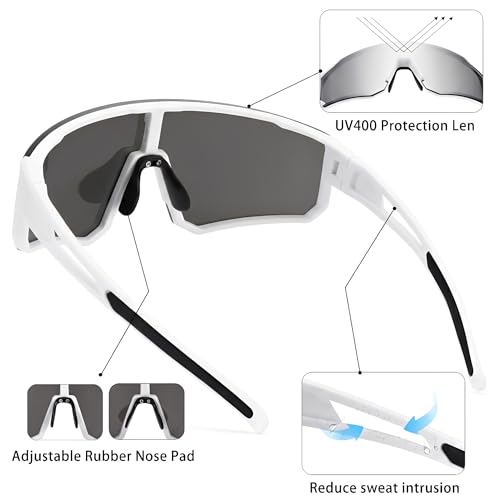 Lunettes de soleil de course avec verres antireflets pour cyclisme - 4