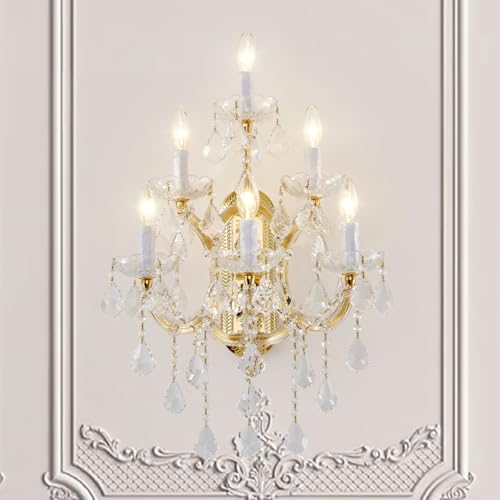 Tmafon TMAZ-10130-06GOW Large Modern Crystal Wall Lights cover