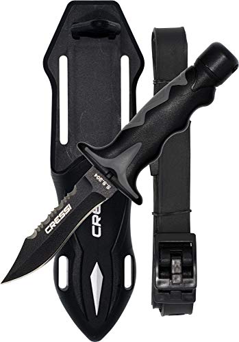 Cressi Predator Cuchillo, Unisex Adulto, Negro, 18 cm