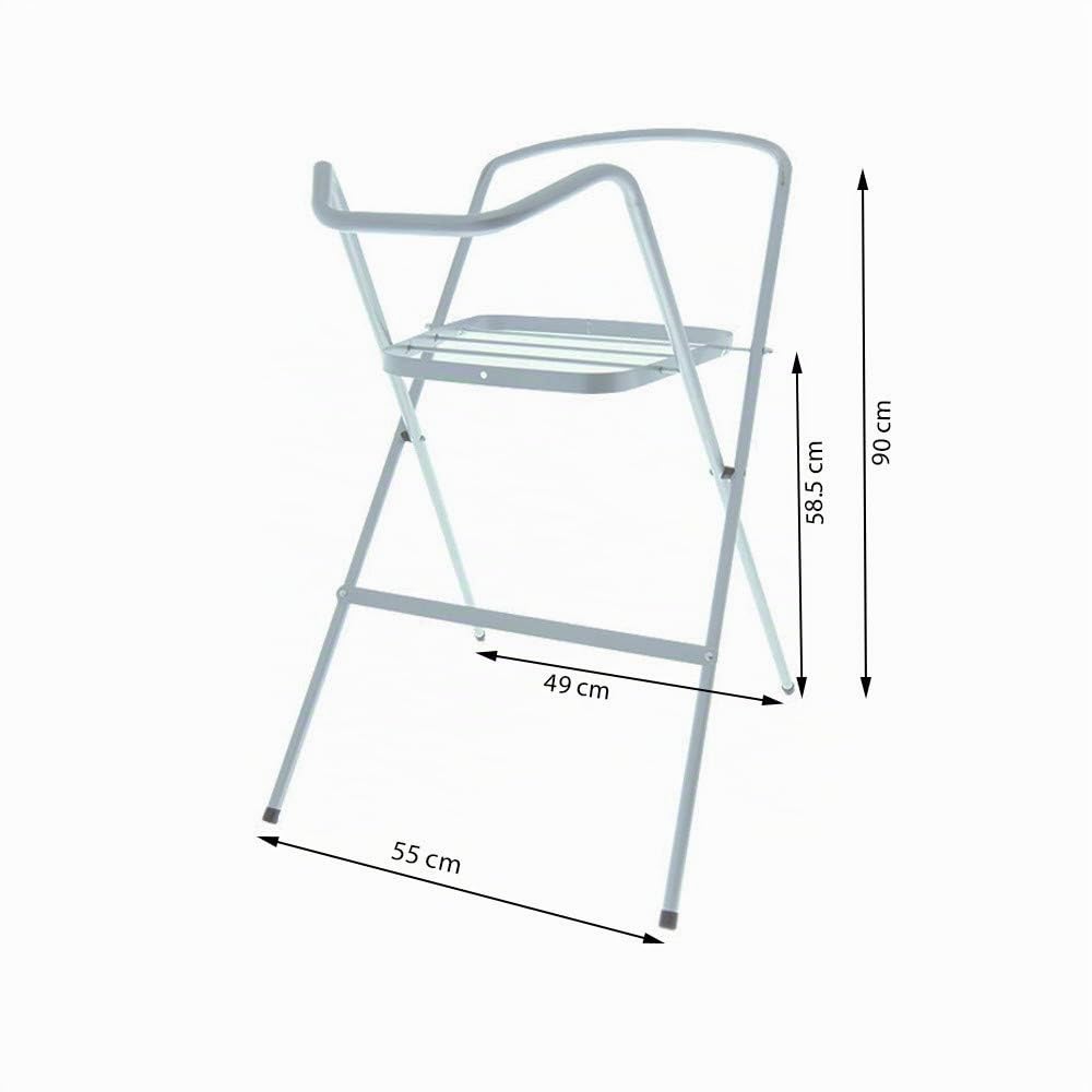 Baignoire bébé thermomètre 86 cm Blanc Owls Avec pied et tuyau