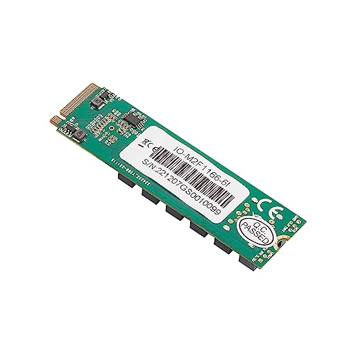 Solución de espacio M.2 a SATA III con 6 puertos independientes PCIe 3.0 y cables de datos 5