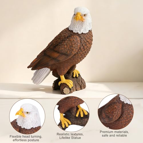 Figura Decorativa Águila Calva de Resina 6.3 pulgadas miniatura 3