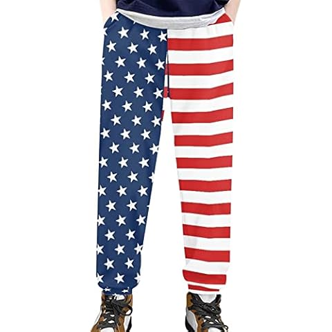 Renewold Kids Youth Sweatpant Big and Little Kids Gym Bottoms with Pockets Girls Boys Unisex Casual Jogger Pants American Flag Novelty Clothes Sweatpant 8-9 Y Cover