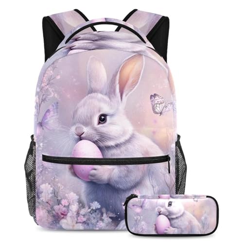 Sac à dos filles et garçons grand volume anti-encombrement violet avec trousse