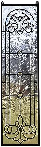Amazon.com: 10" x 36" Stunning Handcrafted Hanging All Clear Stained ...