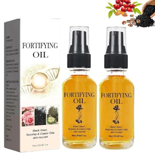 Lilinas Castor Oil Black Seed Oil Rosehip Oil Face Serum Rosehip Oil Black Seed Oil for Face Castor Oills Skin Nourish Organic Golden Castor Oil Collagen Boost Anti Aging 2 PCS