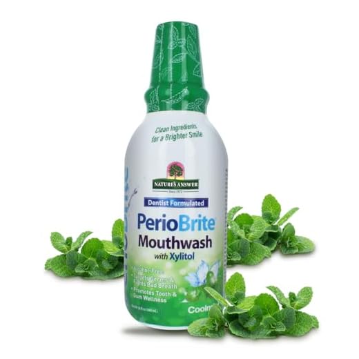 Nature's Answer Periobrite Wintermint All-Natural Mouthwash | Promotes Healthy Teeth & Gums | Fights Bad Breath | Flouride-Free, Alcohol-Free & Gluten-Free | No Articial Preservatives 16oz (2 Pack)