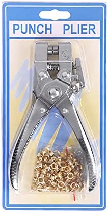 Eyelet Hole Punch Pliers Multi-Function Puncher With 100Pcs Metal Eyelets Manual Press Tool Grommets Machine Grommet Opening For Leather Clothes Belt