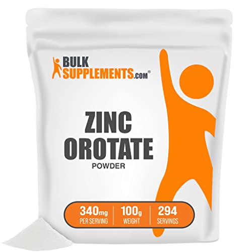 Bulksupplements.com Zinc Orotate Powder - Zinc Supplement For Immune & Skin Support - Gluten Free, Soy Free - 340Mg (50Mg Of Zinc) Per Serving (100 Grams - 3.5 Oz) #TOP5