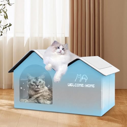 Casa para gatos exterior portátil contra el sol e ideal para viajes 8