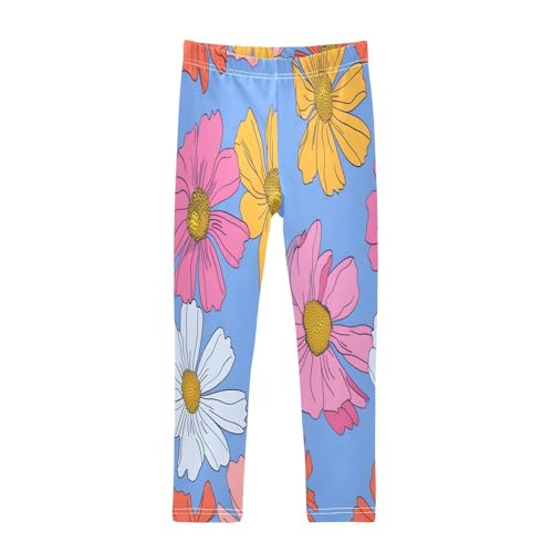Toddler Girls Leggings Printed Yoga Pants Leggings Simple Colorful Flower Species for Kids