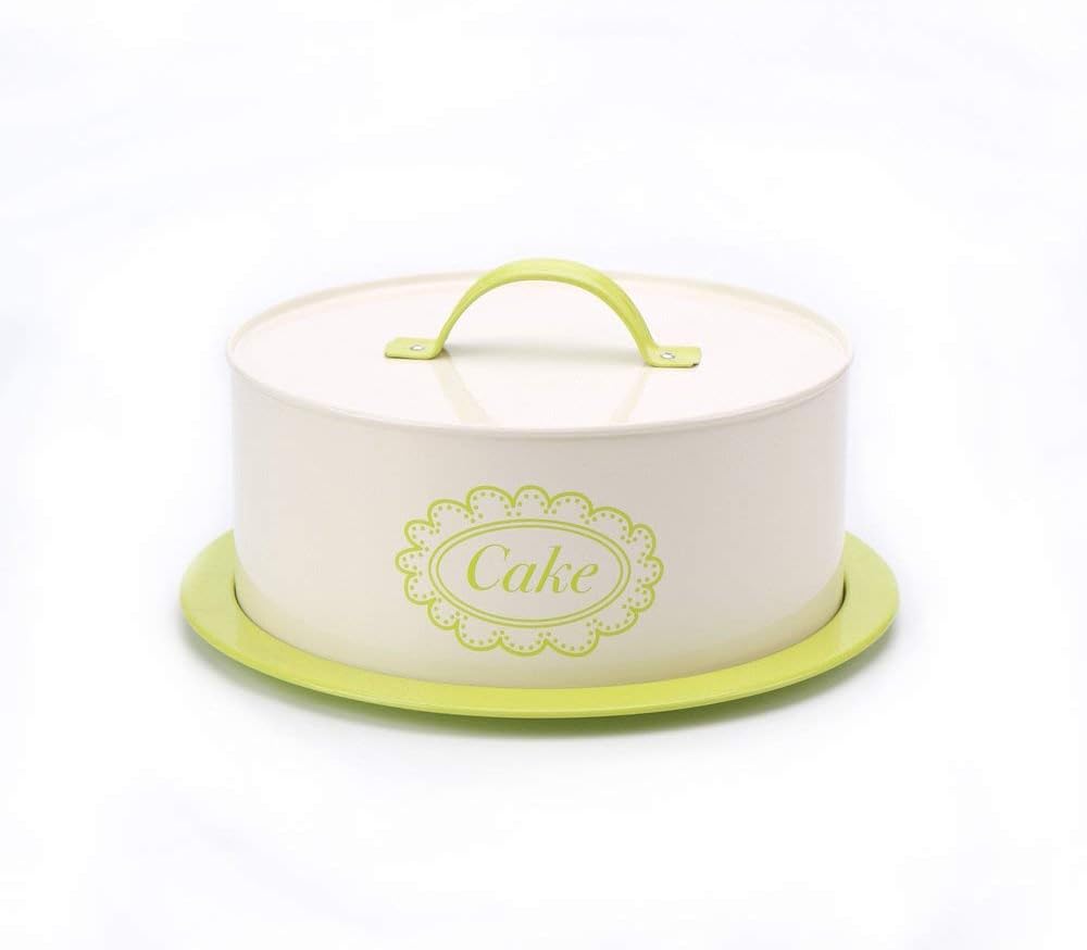 X504M Metal Birthday Cake Storage Tin/Carrier/Container/Home Kitchen Gift with Cover and Handles