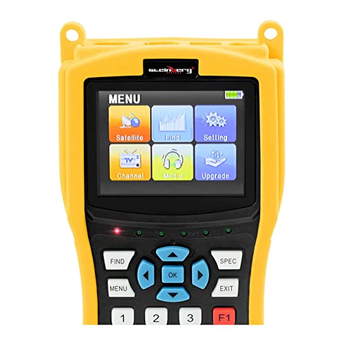 Steinberg Systems SBS-SF-3000 Satfinder DVB-S2 950 bis 2.150 MHz SD HD Akku CCTV LCD DISEqC1.0 USALS USB Satelliten Finder Sat Messgerät Sat Finder digital – Bild 3