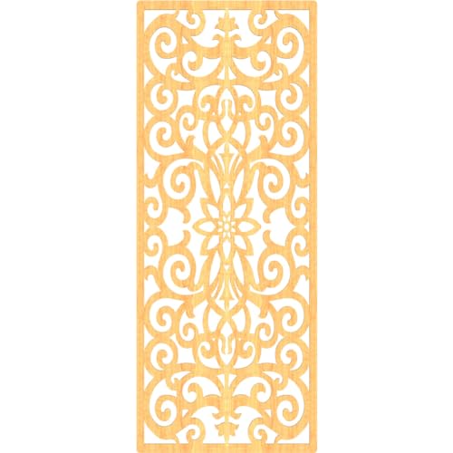 Image of 33 3 /8 inchW x 84 3 /8 inchH x 1 /4 inchT Buel Decorative Fretwork Wood Wall Panels, Cherry