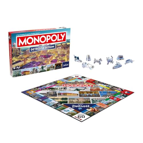Monopoly Detroit MI Edition Juego de Mesa Familiar miniatura 2