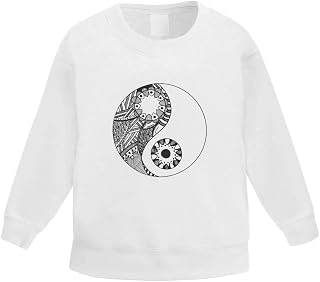 Azeeda 'Patterned Yin & Yang' Kid's Sweatshirt/Jumper (3-4 Years) (KW00042937)