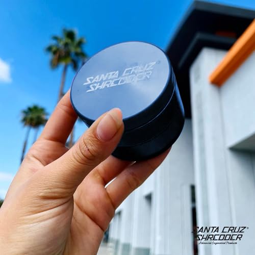Santa Cruz Shredder Metal Herb Grinder Knurled Top for Stronger Grip 3-Piece Large 2.7" (Blue) - Image 8