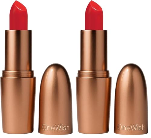 Image of One Wish Creamy Matte Lipstick - Red Flag Shade 27 | Long Lasting | Full Coverage | Creamy Formula | High Pigment | SPF | Enriched with Vitamin E, Almond Oil & Shea Butter | 8 Hrs Wear | Smooth Finish | 3.8 gm