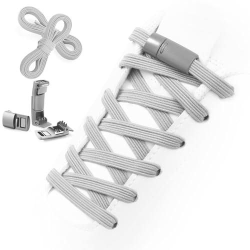 Image of Aiboxin Upgraded Version No Tie Elastic Shoelaces, With Magnetic Shoe Laces Lock - One Size Fits All Kids & Adult