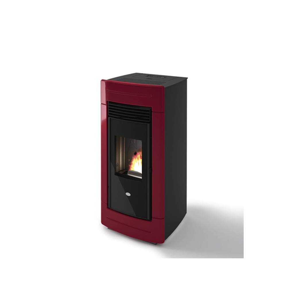 Stufa a Pellet Laura 13 Kw, Rosso Rubino