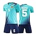 Produktbild LAIFU Personalisiertes Football Trikot Kinder Erwachsene Fussball Trikots & Shorts mit Name Nummer Team Logo Fußball Trikot