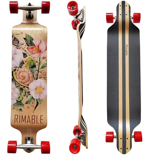 RIMABLE Drop Deck Longboard SNAILFLOWER