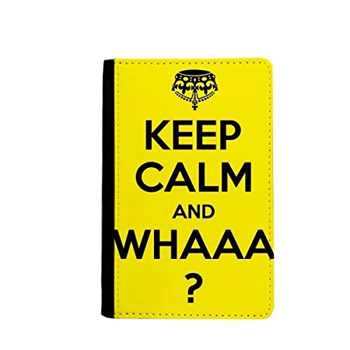 Protège-passeport jaune Keep Calm et Whaaa pour vos vacances