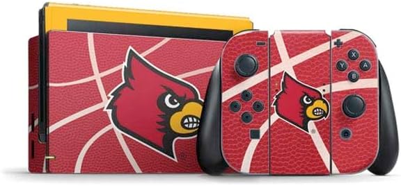Skinit Decal Gaming Skin Compatible with Nintendo Switch Bundle - Officially Licensed University of Louisville Red Basketball Design
