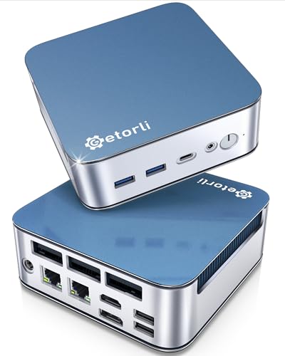 Image of Getorli Mini PC AMD Ryzen 7 6800H (Beats 7640HS /7730U) 8C /16T, Max 4.7 GHz Small Desktop Computer 32GB LP DDR5 RAM 1TB SSD Compact PCs 4K HDMI DP WiFi 6 BT5.3 Dual LAN(1000Mbps) Gaming PC