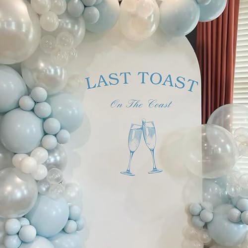 Gostman Last Toast on The Coast decal azul con diseño de copa de vino miniatura 5