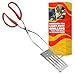 TAVERNIT Long Barbeque Grill Utensil Combo Tong Spatula Turner Tool Flat BBQ Hamburger Flipper Gripper