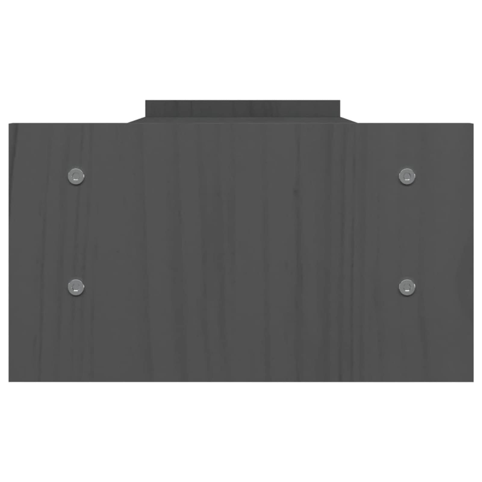 Gecheer Supporto per Monitor Grigio 100x27x15 cm Legno Massello di Pino-PLT1930