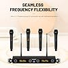 MELONARE 4-Channel Wireless Microphone System, UHF Rackmountable Cordless Mic Set w/ 4X 10 Frequencies, 260ft Range, Dynamic Handheld Microphone for Singing, Karaoke, Church, DJ, Party (MWM-41F) #3