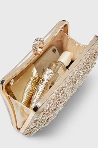 Image of BABEYOND 1920s Flapper Clutch Gatsby Pearl Handbag Roaring 20s Evening Clutch Beaded Bag 1920s Gatsby Costume Accessories