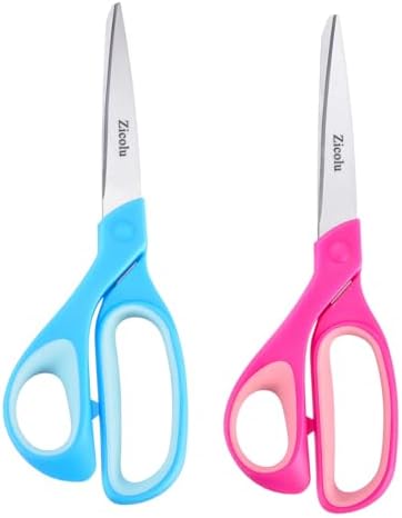 Left Handed Scissors Set of 2, 8.5″ Left-Handed Teens Scissors for Ages 15+, Arts & Crafts, Office, Sewing, Pink & Blue Left Handed Scissors Set of 2, 8.5″ Left-Handed Teens Scissors for Ages 15+, Arts & Crafts, Office, Sewing, Pink & Blue