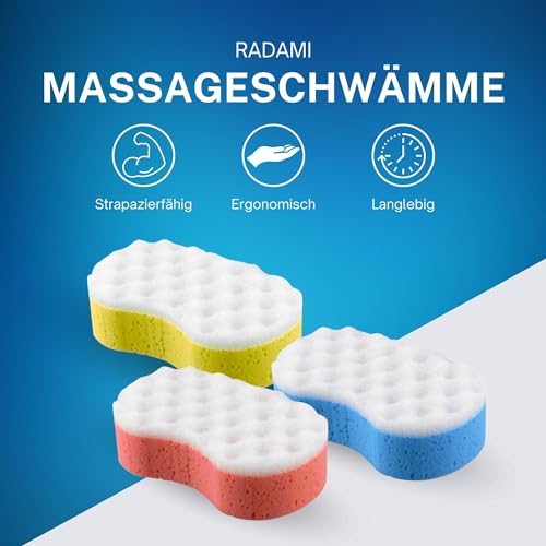 3 x Massageschwamm Duschschwamm Badeschwamm Peeling Schwamm Körperpeeling Handform