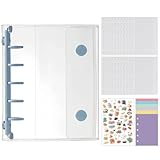 シール帳 透明 プラバン M5 サイズ はがせる 5穴 シール シール手帳 クリアバインダー シール収納 写真収納 推し活グッズ 3層構造PPシート