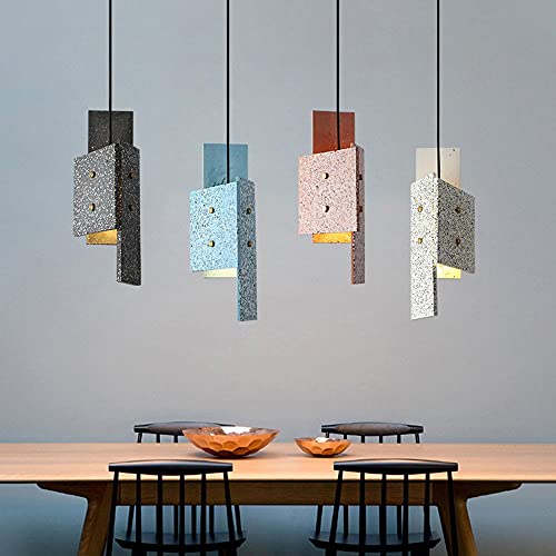 Lustre E27 géométrique en ciment de style postmoderne pour une décoration architecturale - 3