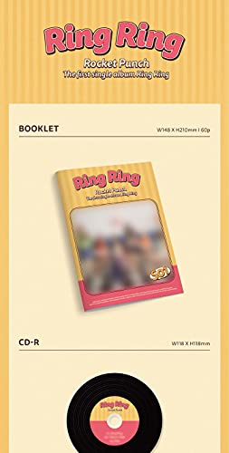 Rocket Punch Ring Ring 1st Single Album CD+1p Poster+60p Booklet+1p PhotoCard+1p Square Postcard+1p Sticker+Message PhotoCard Set+Tracking Kpop Sealed