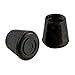 Shepherd Hardware 9760 3/4-Inch Rubber Leg Tips, 24-Pack , Black