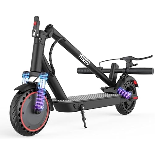 Electric Scooter for Adults with Dual Suspension, 19MPH, 21Miles Max Range, 8.5" Solid Tires & UL2272 Certified Foldable Commuter E-Scooter with App Control